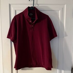 Lands' End Men's Burgundy Polo Shirt